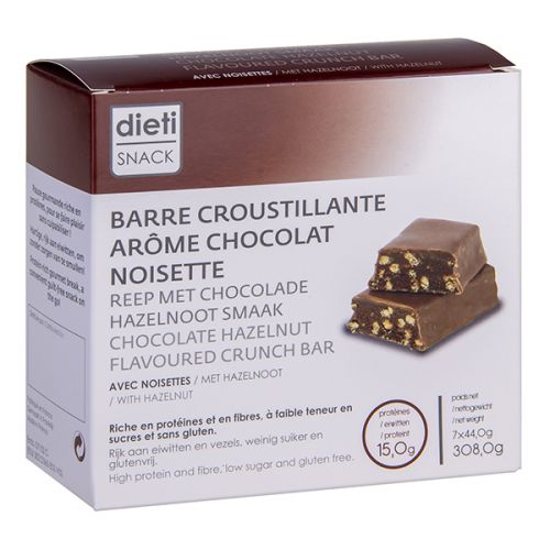 Dietisnack barre chocolat noisette riche en protéines Low Carb (7